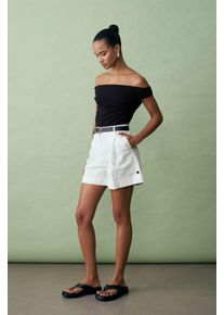 Hoge taille gestreepte broek met riem