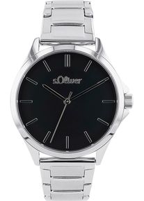 Quarzuhr s.Oliver, silber (silberfarben), Armbanduhren, Damen, Quarzuhr, Armbanduhr, Damenuhr, Edelstahlarmband, analog
