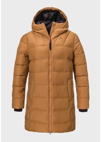 Sch&ouml;ffel Parka SCH&Ouml;FFEL "Ins Parka Style Boslix WMS", Damen, Gr. 36, braun (4745, braun), Oberstoff: 63% Nylon, 37% Baumwolle. Futter: 100% Polyester, relaxed fit, hoch geschlossener Ausschnitt, Jacken Parka