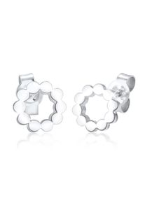 Paar Ohrstecker Elli "Ohrringe Kreis Circle Geo Minimal 925 Sterling Silber", silber, Ohrringe, Damen, ohne Stein, Silber 925 (Sterlingsilber), Paar Ohrstecker