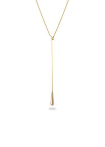 Y-Kette Elli "Halskette Y-Halskette Tropfen mit Kristall von Swarovski(R) Wei&szlig;, 925 Sterling Silber" Gr. 60, gold, Halsketten, Damen, Silber 925 (Sterlingsilber), Y-Kette