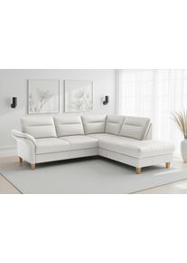 Sit & More Ecksofa SIT & MORE "Pamela", grau (reinwei&szlig;), B:218cm H:90cm T:212cm, Sofas, Ecksofa