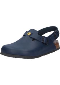 Pantolette Birkenstock "Tokio ESD", Damen, Gr. 39, blau, Obermaterial: 100% Rindsleder Leather cow., Schuhe Pantolette