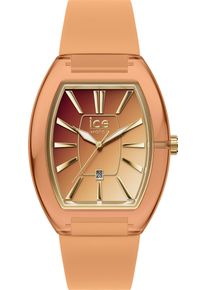 Ice Watch Quarzuhr ICE-WATCH "ICE boliday - Dome - Small - 3H + Date", orange (apricot), Armbanduhren, Damen, Quarzuhr, Armbanduhr, Damenuhr, analog, Silikonarmband, Datum