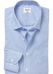 Langarmhemd MARVELIS, Herren, Gr. 40, N-Gr, blau, Web, Obermaterial: 100% Baumwolle, normal, Manschette, Hemden Langarmhemd, Businesshemd, Kentkragen, modern fit