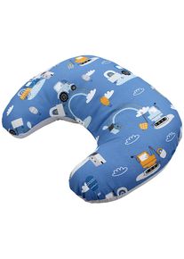 Stillkissen TUPTAM "Stillkissen Baby Stillkissen Klein mit Baumwoll-Bezug", Baby, blau (traktoren, regenb&ouml;gen, blau, grau), Obermaterial: 100% Baumwolle CO., Funktionskissen Stillkissen