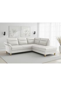 Sit & More Ecksofa SIT & MORE "Pamela", grau (reinwei&szlig;), B:218cm H:90cm T:212cm, Sofas, Ecksofa
