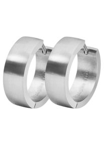 Adelia&acute;s Paar Creolen ADELIA&acute;S "Unisex Ohrringe &iquest; Klappcreole aus Edelstahl", silber, Ohrringe, Damen, Edelstahl, Paar Creolen
