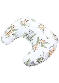 Stillkissen TUPTAM "Stillkissen Baby Stillkissen Klein mit Baumwoll-Bezug", Baby, gelb (safari, l&ouml;we, braun, bl&auml;tter, gr&uuml;n), Obermaterial: 100% Baumwolle CO., Funktionskissen Stillkissen