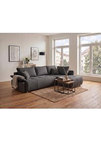 Ecksofa Collection AB "Funtastic, Breite 213 cm", anthrazit, B:213cm H:41cm T:166cm, 100%Polyester, Sofas, Ecksofa, mit Schlaffunktion, Bettkasten, Armverstellung und Bonnelfederkern