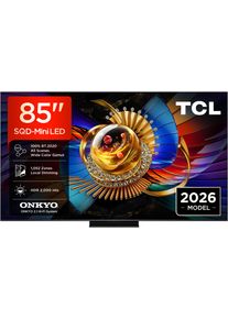 TCL QLED Mini LED-Fernseher "85Q7D ProX1", Energieeffizienz: D, schwarz, 85 &Prime;, Fernseher, QLED Mini LED-Fernseher