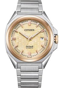 Automatikuhr Citizen "Series 8", silber (silberfarben), Armbanduhren, Damen, Automatikuhr, Armbanduhr, Herrenuhr, Mechanische Uhr, Saphirglas, Edelstahlarmband