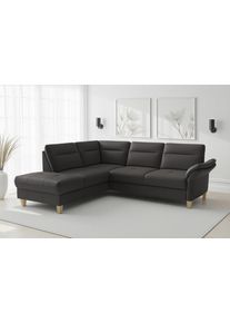 Sit & More Ecksofa SIT & MORE "Pamela", grau (schwarz), B:218cm H:90cm T:212cm, Sofas, Ecksofa