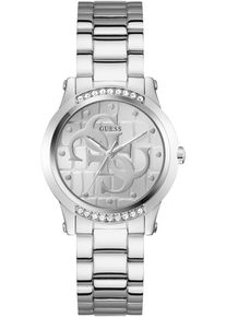 Quarzuhr Guess "ANNETTE", silber (silberfarben), Armbanduhren, Damen, Quarzuhr, Armbanduhr, Damenuhr, Edelstahlarmband, analog