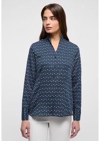 Hemdbluse Eterna "REGULAR FIT", Damen, Gr. 42, dunkelblau, 100% Baumwolle, Blusen Hemdbluse