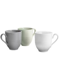 Becher Seltmann Weiden "Henkelbecher -Set Amina 0,36 l 3er Set bunt", bunt, B:8,6cm H:9,6cm &Oslash;:8,6cm, Porzellan, Trinkgef&auml;&szlig;e, Becher, Sp&uuml;lmaschinenfest, Mikrowellensicher, Ofenfest
