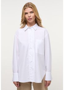 Hemdbluse Eterna "OVERSIZE FIT", Damen, Gr. 40, wei&szlig;, 70% cotton, 30% Lyocell, normal, Blusen Hemdbluse
