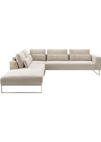 Ecksofa Musterring "JUSTB PM100, stilvoller Lounge-Komfort von Musterring", beige (nature), B:308cm H:88cm T:290cm, 100% Polyester, Sofas, Ecksofa, Kollektion Bettina Zimmermann, optionaler Sitzvorzug & Fu&szlig;-Auswahl