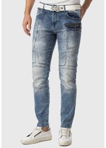 Cipo & Baxx 5-Pocket-Jeans CIPO & BAXX "Cipo & Baxx Jeans", Herren, Gr. 38-34, L&auml;nge 34, blau, Obermaterial: 99% Baumwolle CO. 1% Elasthan EL., regular fit, Jeans 5-Pocket-Jeans, im trendigen Design