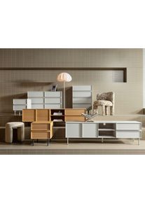 Sideboard Woood "Tours mit Melamin-MDF und breiter Ausf&uuml;hrung B 120 x T 42 x H 80 cm", sand, B:120cm H:80cm T:42cm, Melamin, Sideboards, Sideboard, Tragkraft Deckplatte 50 kg, schmutzabweisende Oberfl&auml;che