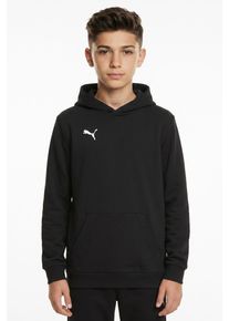 Kapuzensweatshirt Puma "TEAMGOAL CASUALS HOODY JR", Jungen, Gr. 128, Puma schwarz, Puma wei&szlig;, Sweatware, Obermaterial: 100% Baumwolle, unifarben, regular fit normal, angesetztes B&uuml;ndchen, Sweatshirts Kapuzensweatshirt, mit Kapuze, normale Kragenform, regul&auml;re Passform, f&uuml;r Jugendliche