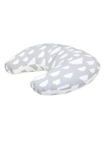 Stillkissen TUPTAM "Stillkissen Baby Stillkissen Klein mit Baumwoll-Bezug", Baby, grau (wolken grau, wei&szlig;), Obermaterial: 100% Baumwolle CO., Funktionskissen Stillkissen