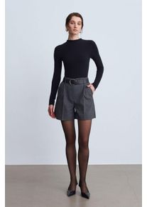 Hoog-Waist Broek met Ceintuur en Wijde Pijpen