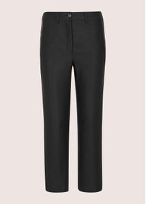 Madeleine Mode Stoffhose MADELEINE "Leinenhose Stoffhose mit Formbund", Damen, Gr. 21, N + K Gr, schwarz, Obermaterial: 75% Lyocell CLY. 25% Leinen LI., Modern, weit, Hosen Stoffhose, 7/8-Hose in Leinenmischung