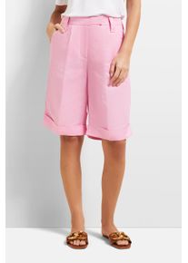 Stoffhose Bugatti, Damen, Gr. 38, Normalgr&ouml;&szlig;en, pink, 50% Leinen, 50% Viskose, normal, Hosen Stoffhose, mit Bundfalte