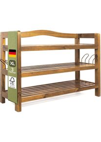 Casaria Regał na buty Drewno akacjowe 3 poziomy