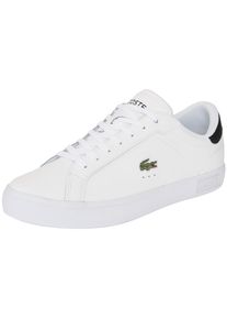 Sneaker Lacoste "POWERCOURT", Herren, Gr. 47, wht, blk, Leder, Schuhe Sneaker