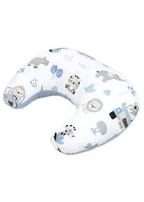 Stillkissen TUPTAM "Stillkissen Baby Stillkissen Klein mit Baumwoll-Bezug", Baby, blau (zoo blau), Obermaterial: 100% Baumwolle CO., Funktionskissen Stillkissen