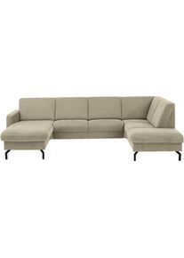 Wohnlandschaft DIE PLANBAR, asina beige, B:307cm H:88cm T:190cm, 94% Polyester, 6% Nylon, Sofas, Wohnlandschaft, Wahlweise mit Kopfst&uuml;tzen, Stauraum und motorischer Vorziehbank