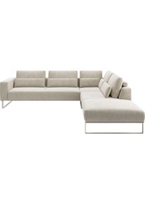 Ecksofa Musterring "JUSTB PM100, stilvoller Lounge-Komfort von Musterring", beige (nature), B:308cm H:88cm T:290cm, 100% Polyester, Sofas, Ecksofa, Kollektion Bettina Zimmermann, optionaler Sitzvorzug & Fu&szlig;-Auswahl