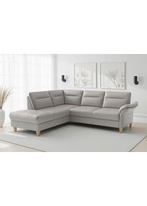 Sit & More Ecksofa SIT & MORE "Pamela", grau (light grau), B:218cm H:90cm T:212cm, Sofas, Ecksofa