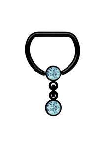 Adelia&acute;s Brustwarzenpiercing ADELIA&acute;S "Piercing Brustpiercing", blau (hellblau), Piercings, Damen, Chirurgiestahl, Brustwarzenpiercing