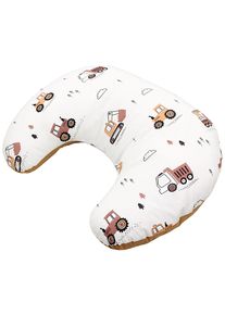 Stillkissen TUPTAM "Stillkissen Baby Stillkissen Klein mit Baumwoll-Bezug", Baby, gold (baufahrzeuge, bagger, beige, kakaobraun), Obermaterial: 100% Baumwolle CO., Funktionskissen Stillkissen