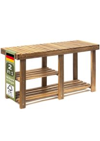 Casaria P&oacute;łka na buty i Ławka Drewno akacjowe 2w1