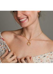 Holzkern Collane Donna oro e madreperla bianca