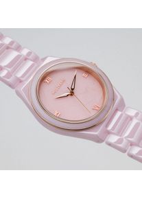 Holzkern; Wood Watch Song (Rose Quartz/Ceramic), Women, Natural wood