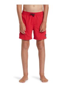 Badeshorts Quiksilver "Everyday Solid Volley 14", Jungen, Gr. 10, rot (high risk rot), Obermaterial: 100% Polyester., Badehosen Badeshorts
