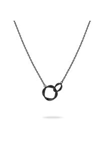 Kette mit Anh&auml;nger Liebeskind Berlin "Schmuck Edelstahl Halskette The Organic Twist", schwarz, Halsketten, Damen, Edelstahl, L: 45 B: 0,7mm, Kette mit Anh&auml;nger, B:0,7mm