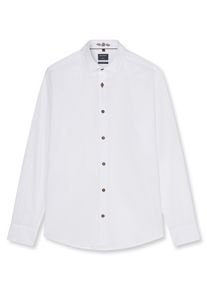Trachtenhemd OLYMP, Herren, Gr. XL, N-Gr, wei&szlig;, Web, Obermaterial: 100% Baumwolle, normal normal, Manschette, Hemden Trachtenhemd, reizeithemd, regular fit, Kentkragen