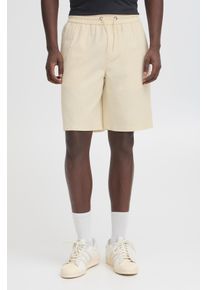Shorts Blend "BHBAY linen Shorts PP NOOS", Herren, Gr. XXL, N-Gr, beige (bleached sand), Web, Obermaterial: 55% Leinen, 45% Baumwolle, Hosen Shorts, aus Leinen und Baumwolle, modische Passform, mit Rei&szlig;verschluss