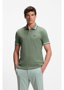 Poloshirt BOSS Green "Paddy", Herren, Gr. XL, gr&uuml;n (open gr&uuml;n359), Jersey, Obermaterial: 100% Baumwolle, unifarben, regular fit, hoch geschlossener Ausschnitt, eng B&uuml;ndchen, Shirts Poloshirt, atmungsaktive Piqu&eacute;-Webstruktur, Flachstrickkragen, gerader Schnitt
