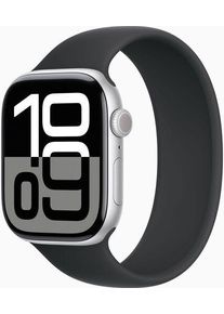 Apple Watch Series 10 Alluminio 46 mm (2024) | GPS | Argento | Solo Loop 10 | Nero