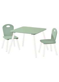 Kesper Kindersitzgruppe, Wei&szlig;, Mintgr&uuml;n, Holzwerkstoff, 55x55x45 cm, Fsc, Babym&ouml;bel & Kinderm&ouml;bel, Babyzimmer, Kindersessel & Kindertische