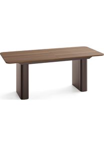 ESSTISCH Riven rechteckig ausziehbar verl&auml;ngerbar mit Butterfly-Auszug, Walnuss Braun 200-296/90/76 cm