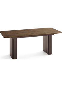 ESSTISCH Riven rechteckig ausziehbar verl&auml;ngerbar mit Butterfly-Auszug, Eiche Braun Rustikal 180-276/90/76 cm