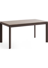 ESSTISCH Elan rechteckig ausziehbar verl&auml;ngerbar mit Braunen Metallbeinen, Eiche Braun 180-270/90/76 cm